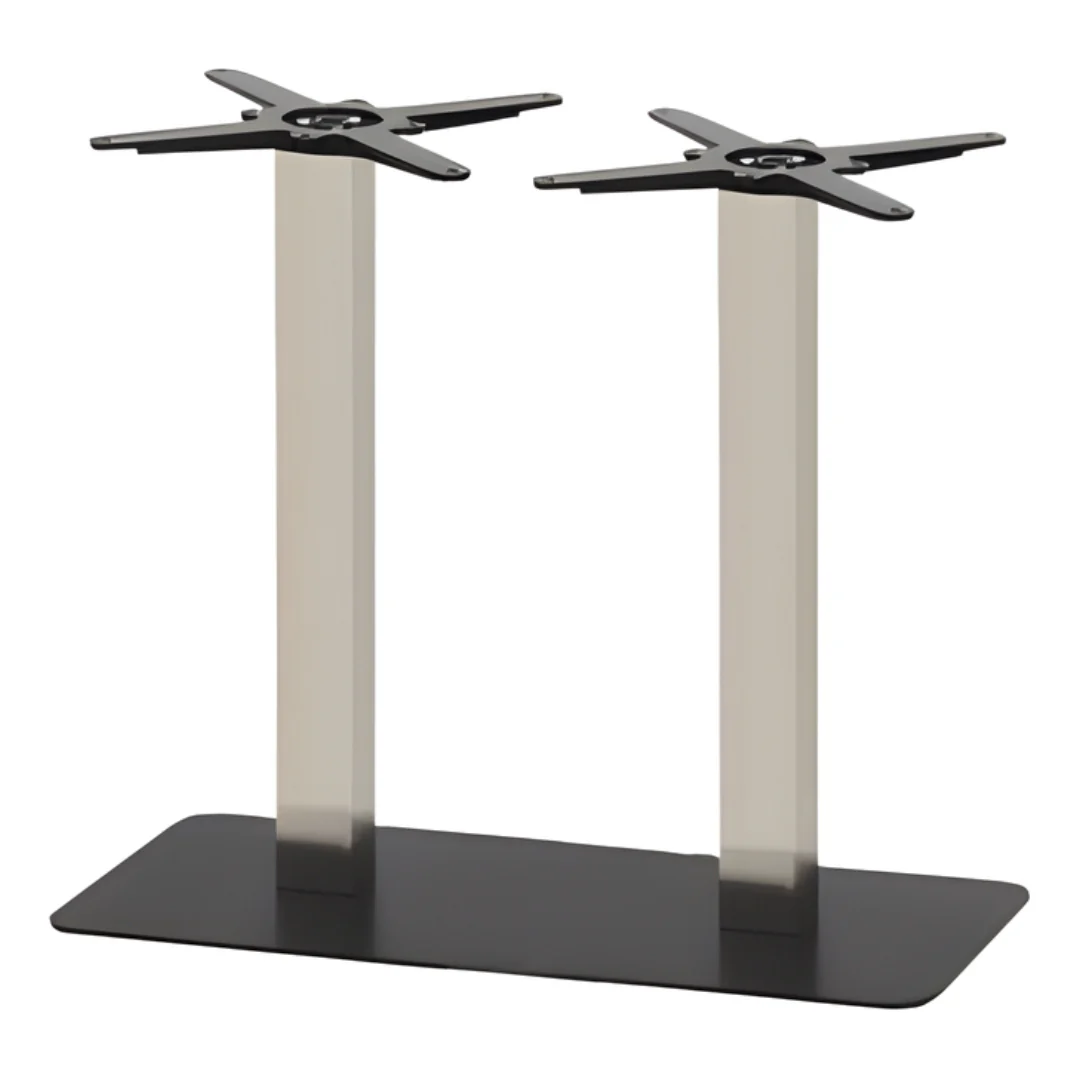 Mega 400 x 690mm Black Base & Brushed Stainless Steel Column
