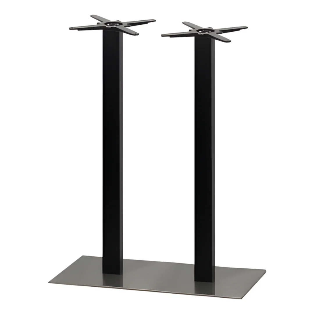 Mega 400 x 1100mm Brushed Stainless Steel Base & Black Column