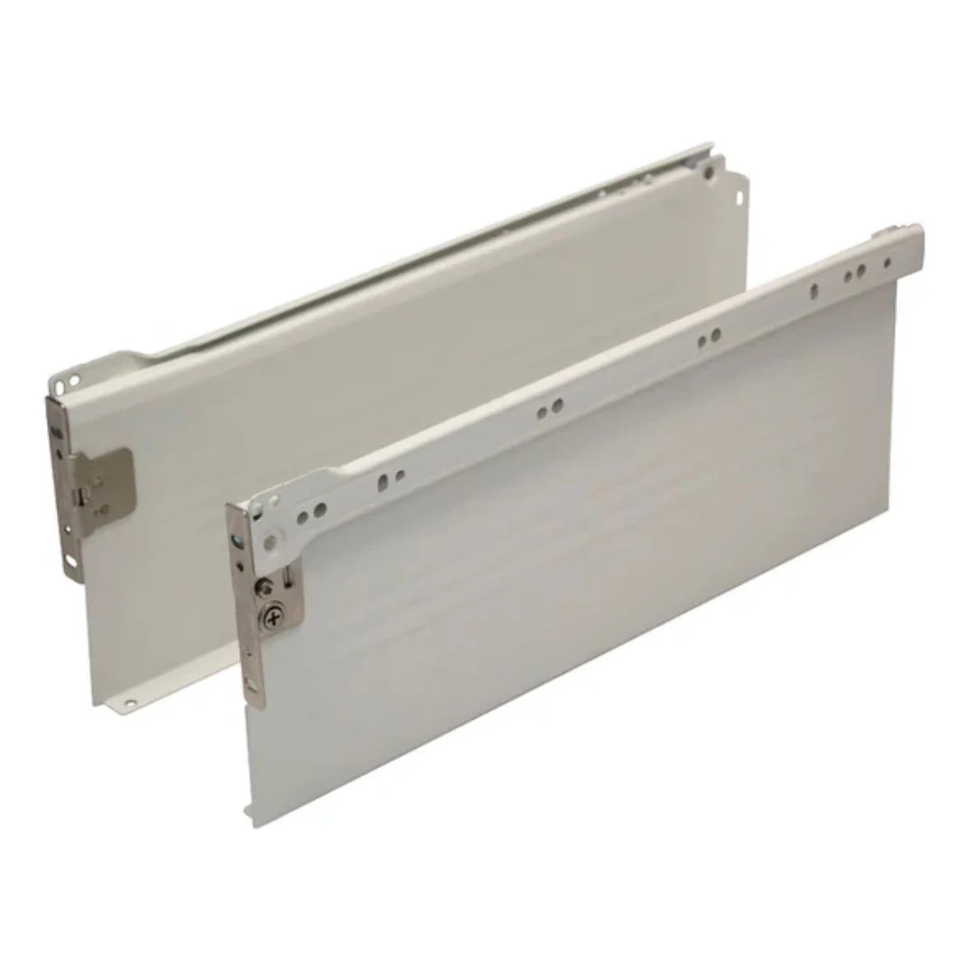 Metal Drawer Drawer Side 150mm x 350mm - 25kg - 75% Extension - White