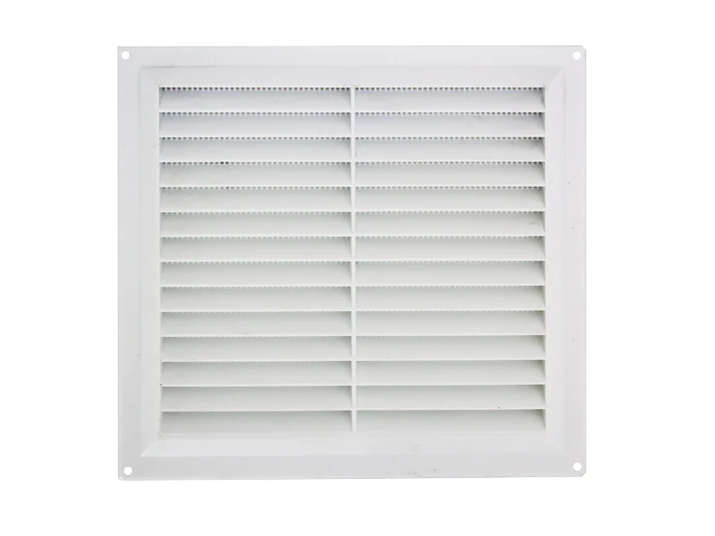 Louvre Vent - 229mm x 229mm (9" x 9") - White Plastic