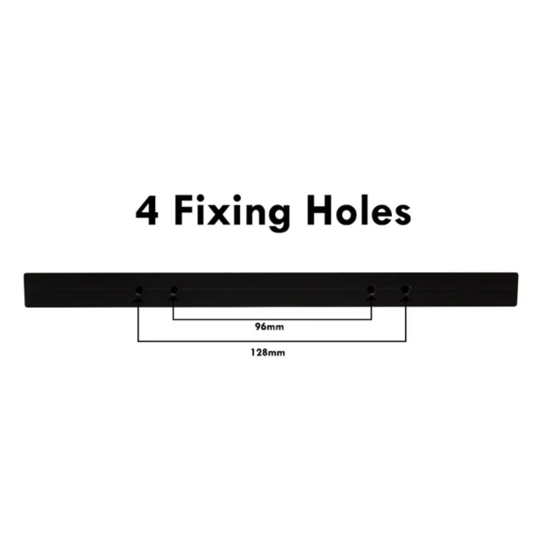 Alloy Profile Handle Hole Centres 96mm/128mm - Matt Black - Image 3