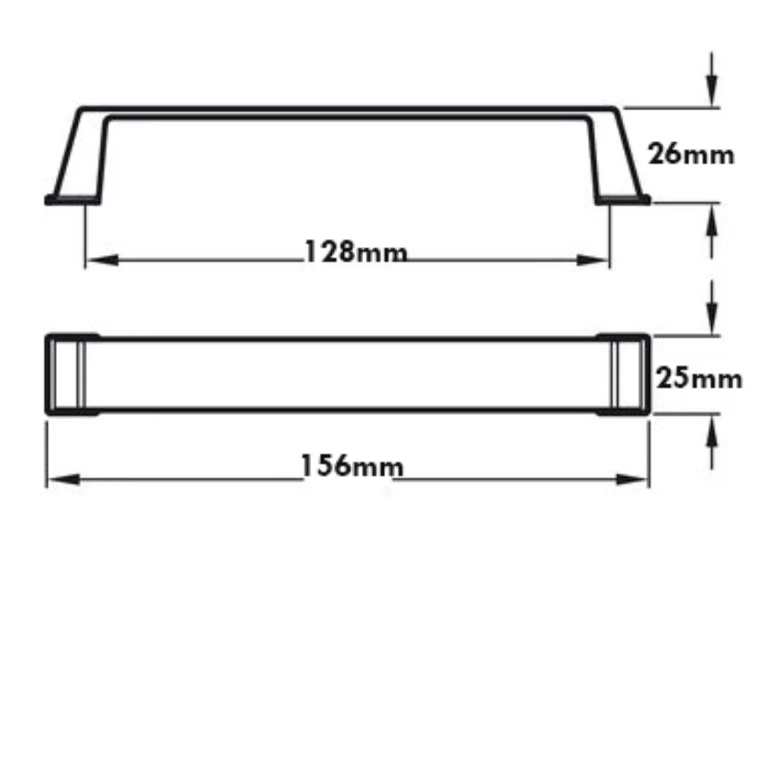 Pull Antique Handle Hole Centres 128mm - Rustic Copper Effect - Image 2