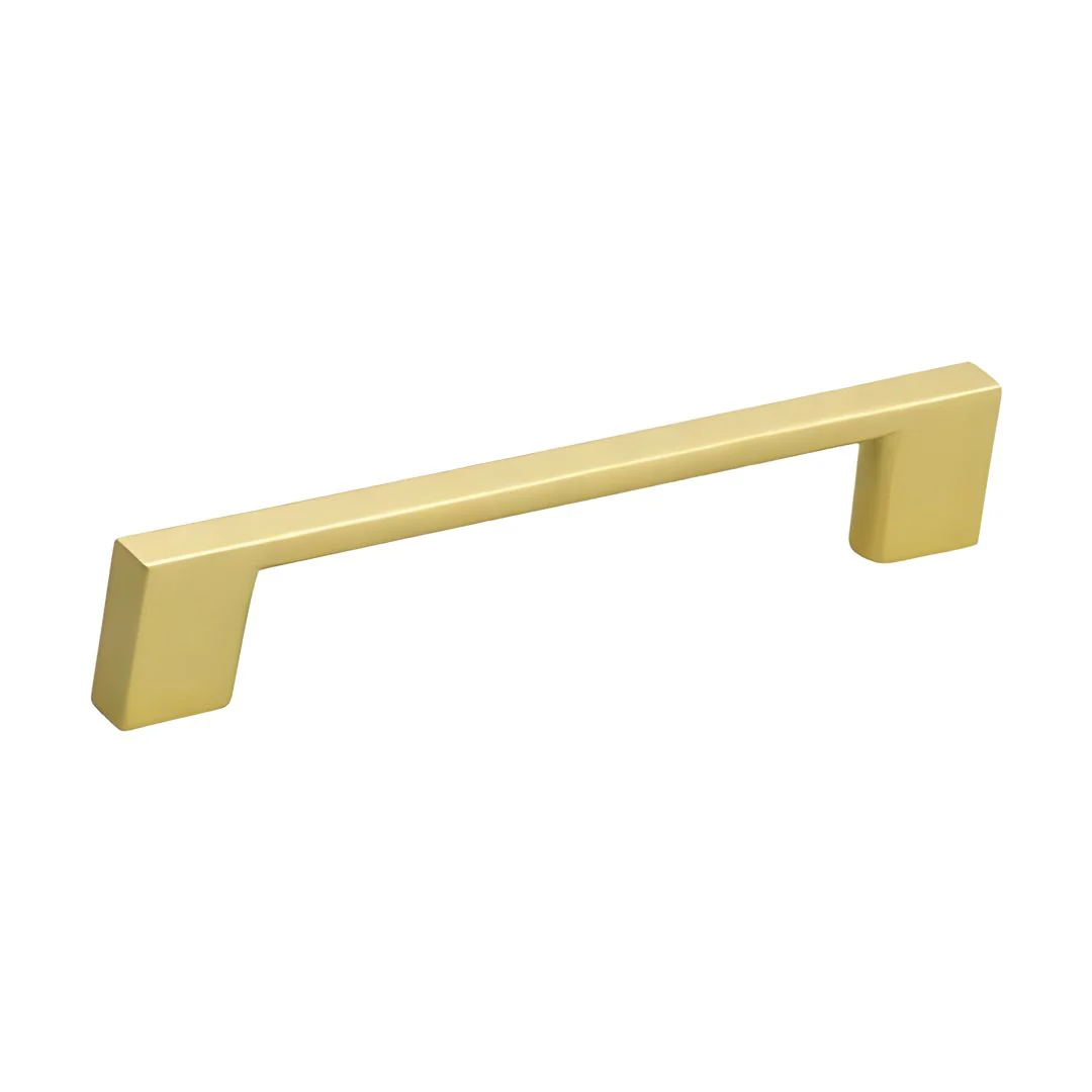 Pull D Square Cabinet Handle Hole Centre 128mm - Brushed Brass