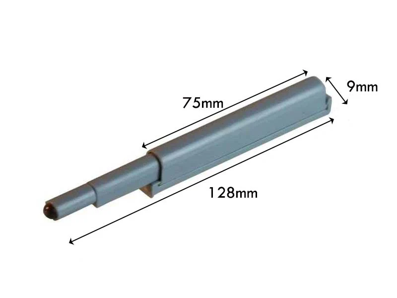 Push To Open 86mm Catch & Holder - Grey - Image 3