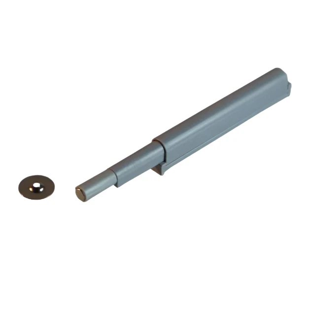 Push To Open Magnetic Catch & Holder - Grey Plastic - Length 84mm