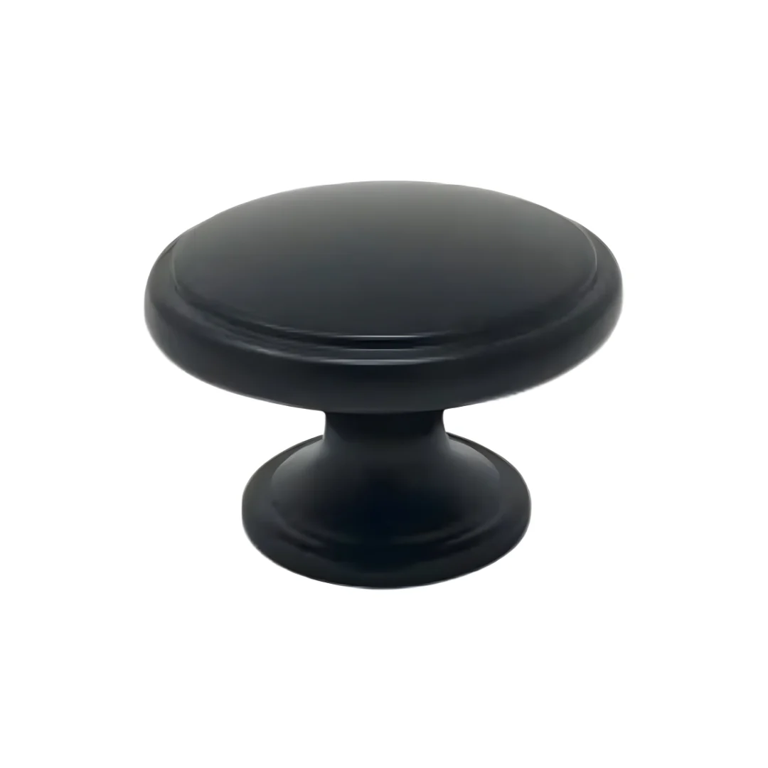 Round Cabinet Door Knob 38mm - Matt Black