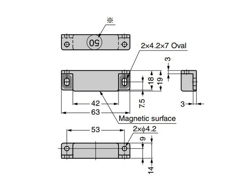 Sealed Magnetic Catch - Retaining Force 5kg - Grey - Image 2