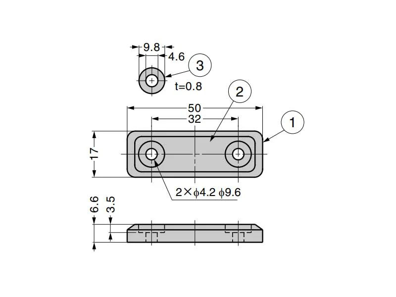 Sealed Thin Magnetic Catch - R/F 4kg - Light Grey - Image 2