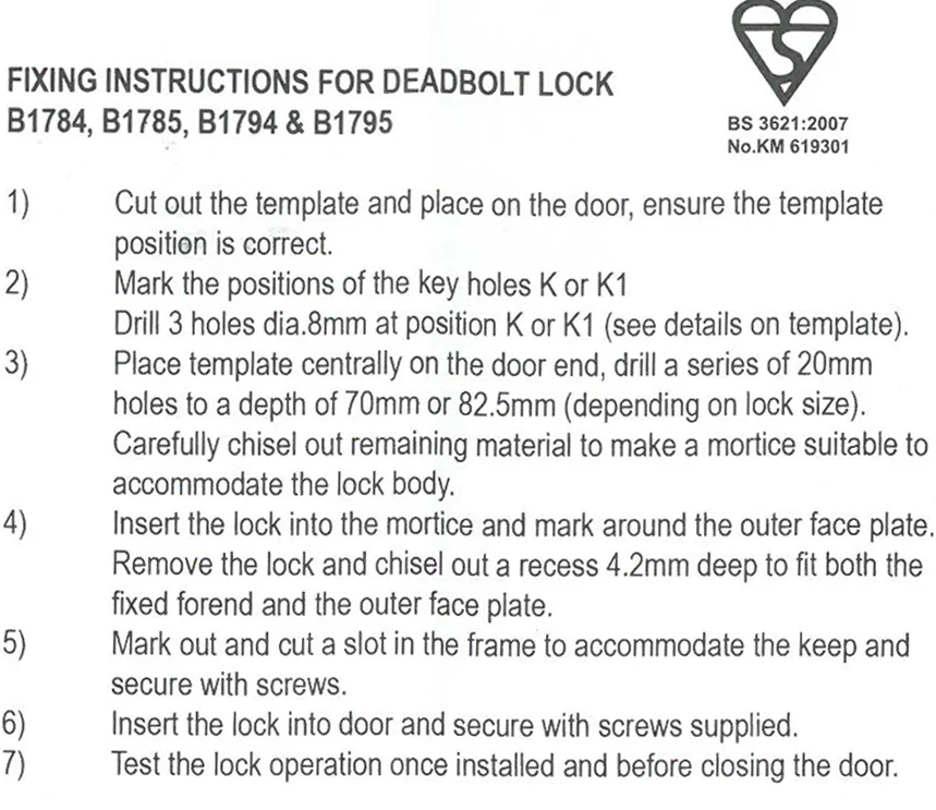Securit 5 Lever Mortice Dead Lock - Nickel Plated - Image 3