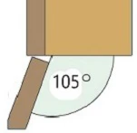 Tutti 35mm Overlay Surface Mount Face Frame Cabinet Hinge 105° - Image 4