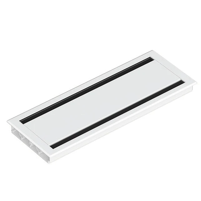 Soft Close Double Exit Cable Tidy Grommet 396mm x 152mm x 27mm - White