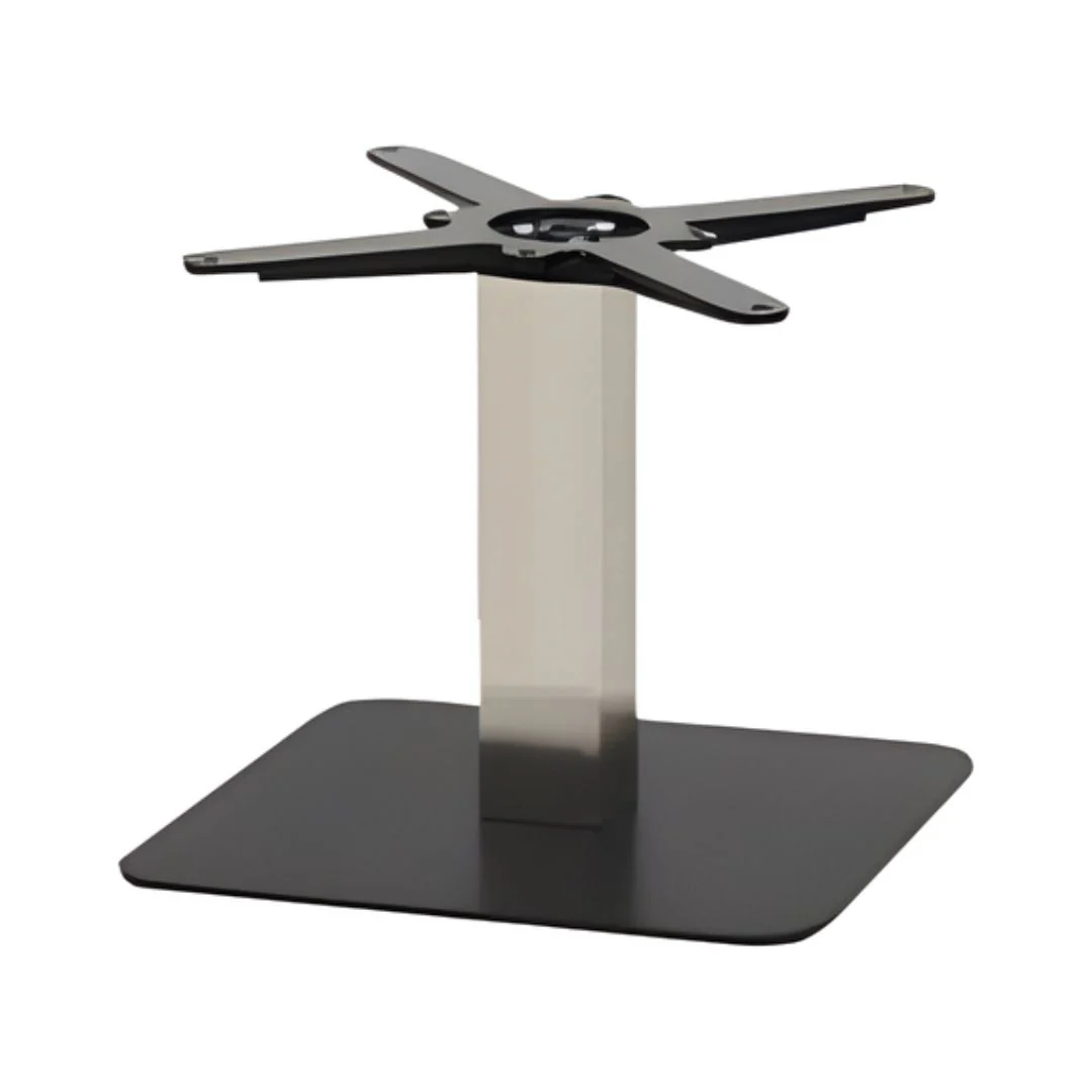 Sotra 450 x 450mm Black Base & Brushed Stainless Steel Column