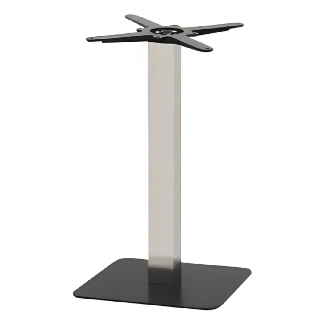 Sotra 450 x 690mm Black Base & Brushed Stainless Steel Column