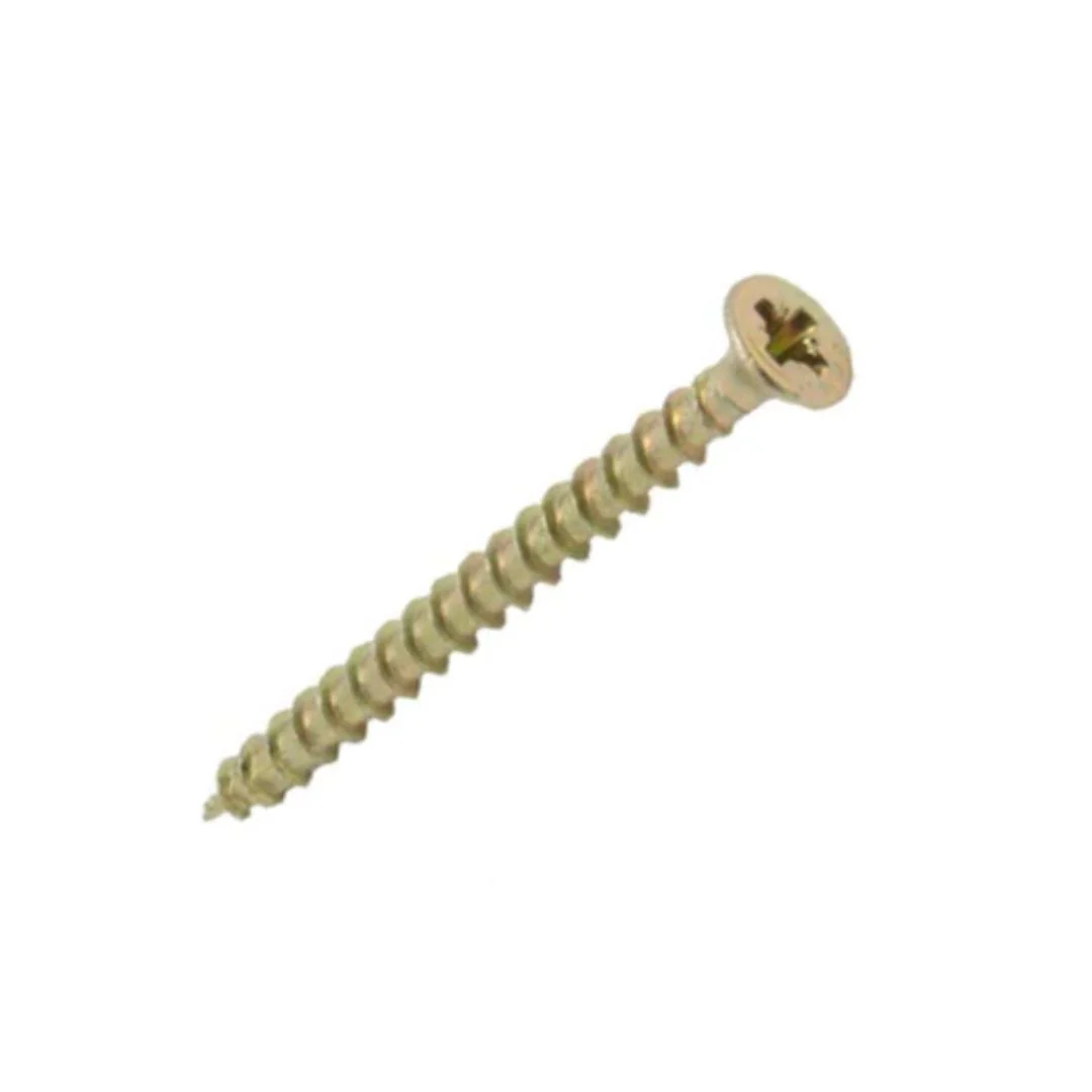 Spax PZ Countersunk Head Screws 8g x 2" (4 x 50mm) - Yellow Zinc