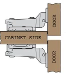 Sugatsune Stainless Steel Un-Sprung Half Overlay Clip On Hinge 100° - Image 3