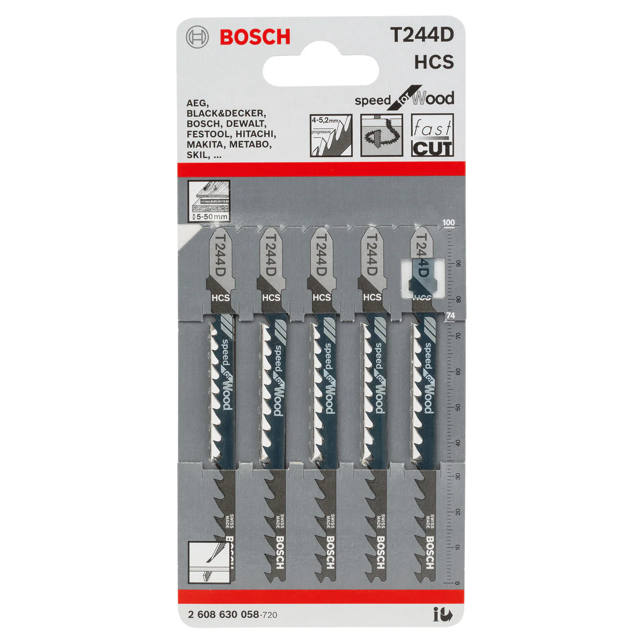 T244D Quick Cutting Bosch Jigsaw Blades