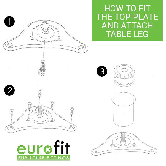 Table Legs 60 x 690mm With 30mm Adjustment - Black - Image 4