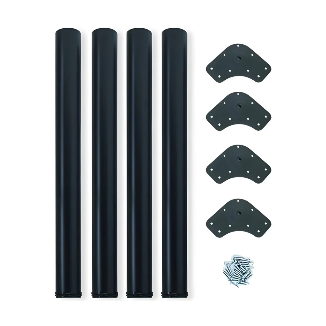 Table Legs 60 x 710mm With 20mm Adjustment - Black
