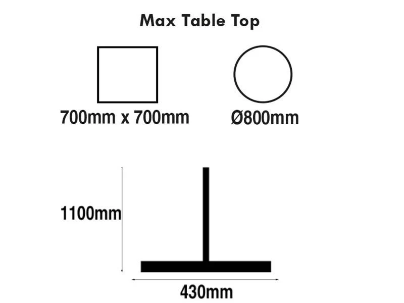 Vancouver Small White 430 x 1100mm Base & Column - Image 2