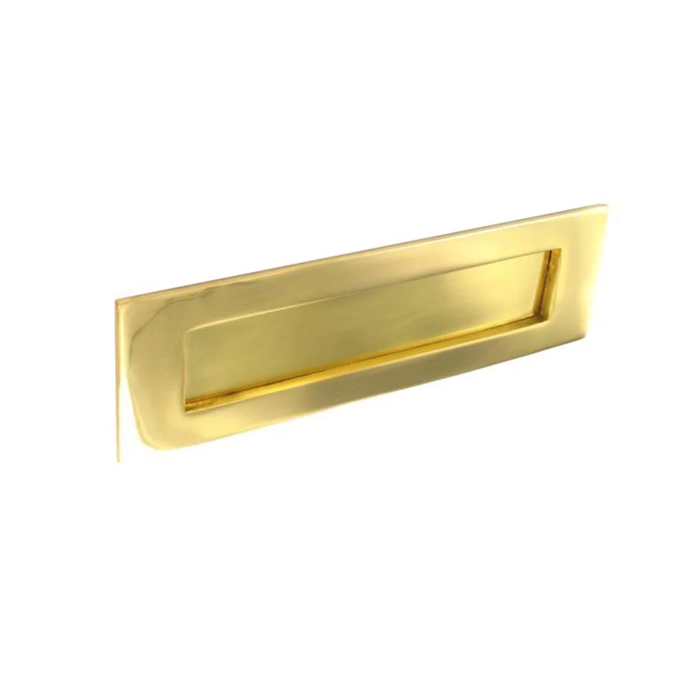Victorian External Letter Box Plate - 250mm -  Brass