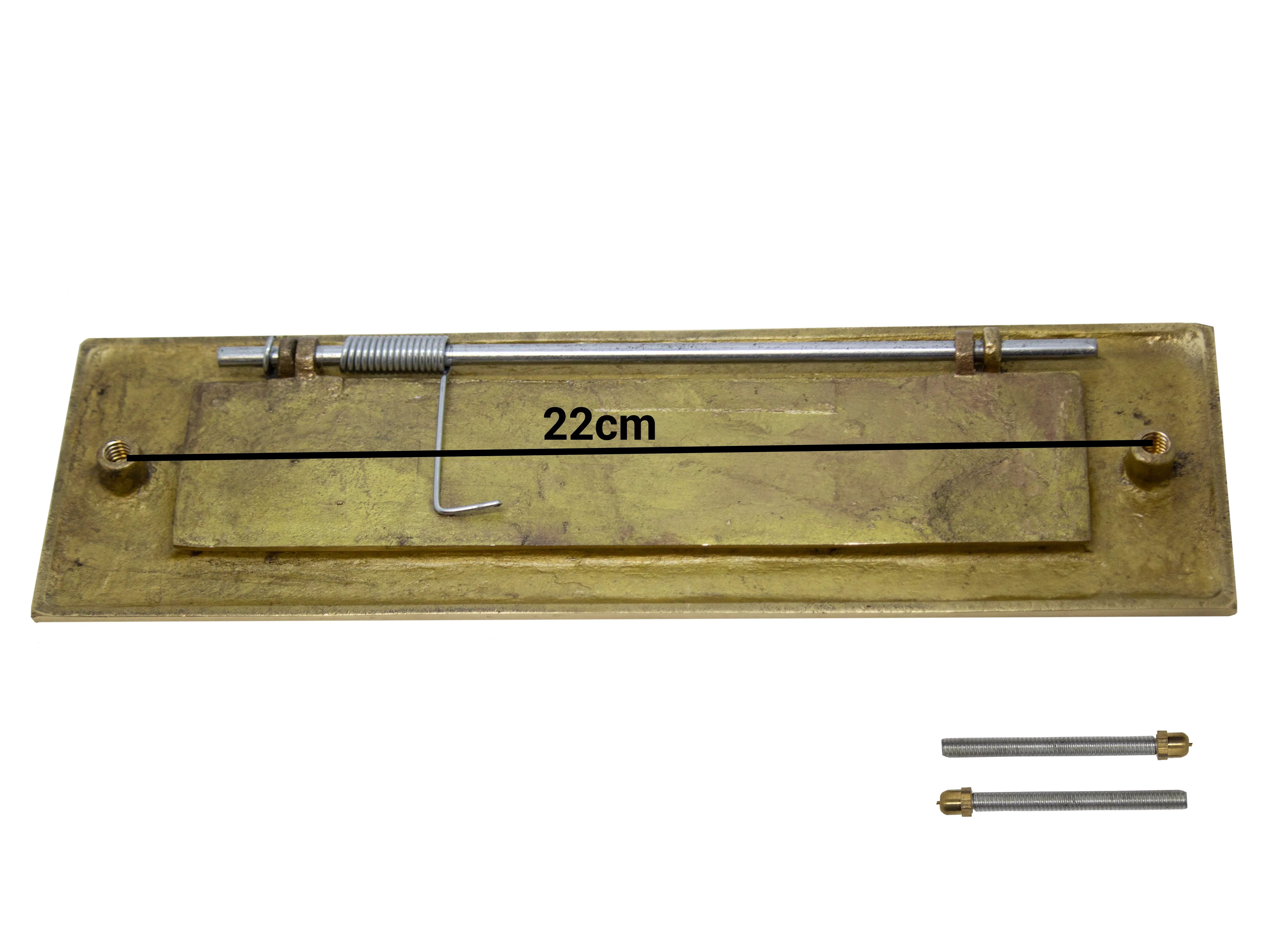 Victorian External Letter Box Plate - 250mm -  Brass - Image 2