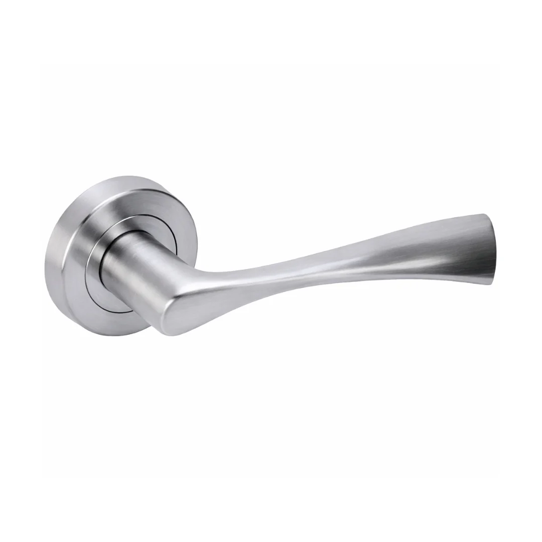 Zena Lever on Rose Passage 120mm Handle Satin Chrome